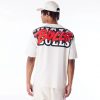 New Era NBA Chicago Bulls Wordmark Stone Oversized T-Shirt White