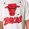 New Era NBA Chicago Bulls Wordmark Stone Oversized T-Shirt White XL