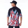 New Era NBA Flame Chicago Bulls Oversized T-Shirt Black XL