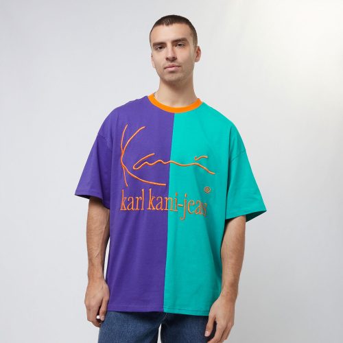 Karl Kani KKJ Block Boxy Tee petrol / purple XXL