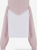 Karl Kani Woven Signature Street Academy Crop Raglan Hoodie White/Rose