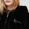 Karl Kani Metal Signature Vegan Fur Zip Hoodie Jacket Black XS