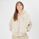 KARL KANI SWEATSHIRT METAL SIGNATURE TEDDY FULL ZIP HOODIE CREAM S