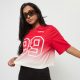 Karl Kani Retro Gradient Crop Jersey red / off white XS