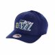 MITCHELL & NESS UTAH JAZZ TEAM GROUND REDLINE STRETCH SNAPBACK NAVY