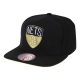 MITCHELL & NESS NBA BROOKLYN NETS GOLD DIP DOWN SNAPBACK BLACK