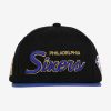 MITCHELL & NESS NBA PHILADELPHIA 76ERS 75TH GOLD SNAPBACK BLACK