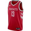 NBA X Nike James Harden Houston Rockets Nike Icon Edition Swingman Jersey UNIVERSITY RED/FLT SILVER