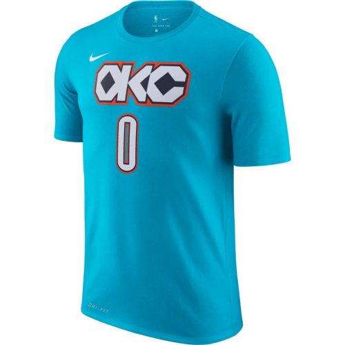 NIKE X NBA OKLAHOMA CITY THUNDER WESTBROO DRY TEE CITY EDITION DK TURQUOISE