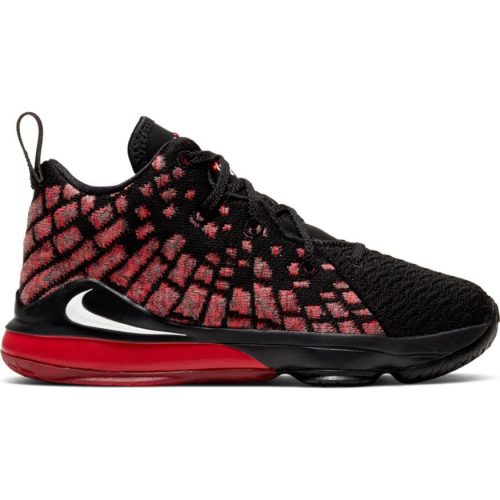 NIKE LEBRON XVII BLACK/WHITE-UNIVERSITY RED