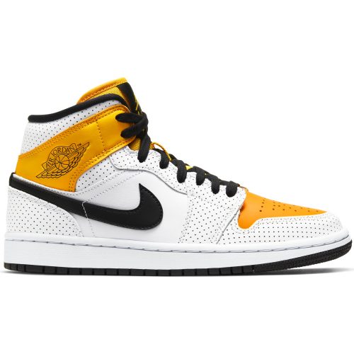 AIR JORDAN 1 MID WMNS WHITE/BLACK-UNIVERSITY GOLD