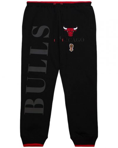 Mitchell & Ness NBA Team Og 3.0 Fleece Joggers Vintage Logo Chicago Bulls Black M