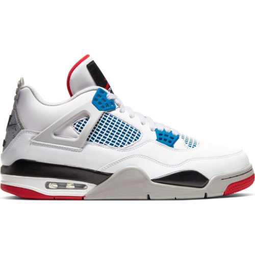 AIR JORDAN 4 RETRO SE WHITE/MILITARY BLUE-FIRE RED-TECH GREY