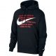 NIKE SPORTSWEAR SWOOSH FRENCH TERRY HOODIE BLACK/RED