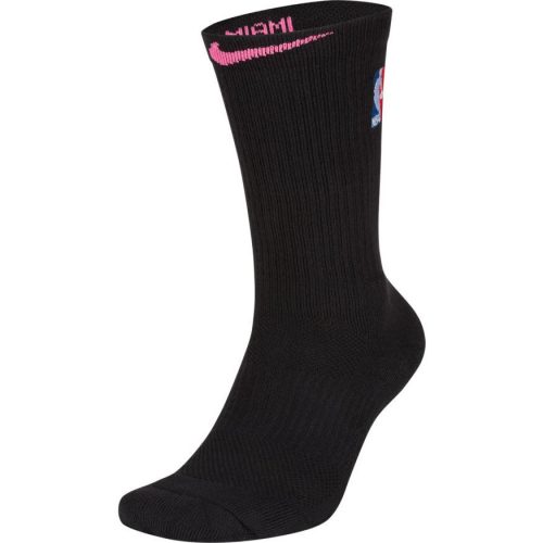 NBA X NIKE MIAMI HEAT ELT CREW-NBA CE BLACK/LASER FUCHSIA