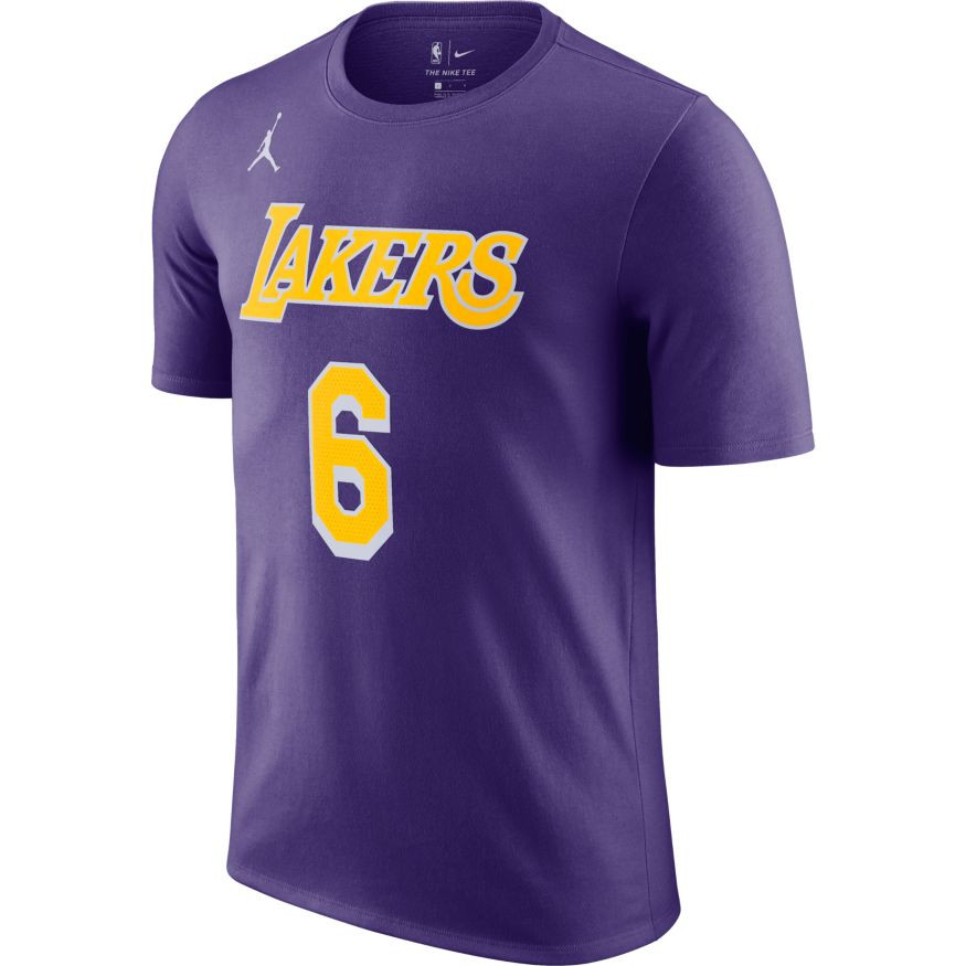 Jordan X Nba Lebron James Los Angeles Lakers Essentials Statement Tee Court Purplelebron James 3171