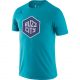 JORDAN CHARLOTTE HORNETS ESSENTIALS LOGO DRI FIT TEE RAPID TEAL