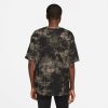 JORDAN WOMENS HERITAGE OVERSIZE AOP TEE OLIVE GREY/BLACK