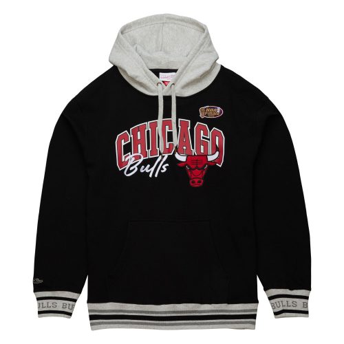 MITCHELL & NESS Premium Fleece Hoodie Vintage Logo Chicago Bulls Black