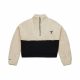 MITCHELL & NESS CHICAGO BULLS NBA W COZYFIELD HALF ZIP PULLOVER CREAM