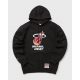 MITCHELL & NESS MIAMI HEAT Mens Hooded Short Sleeve Black