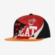 MITCHELL & NESS MIAMI HEAT Mens High Crown Structured Snapback Red/BLACK