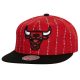 MITCHELL & NESS CHICAGO BULLS NBA CITY PINSTRIPE DEADSTOCK RED ONE