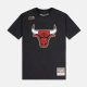 MITCHELL & NESS CHICAGO BULLS NBA WORN LOGO/WORDMARK TEE BLACK