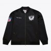 Mitchell & Ness NFL Team Leader Satin Bomber Vintage Logo Oakland Raiders