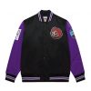 Mitchell & Ness NBA Primetime Heavyweight Satin Jacket Vintage Logo Toronto Raptors Black M