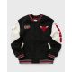 Mitchell & Ness NBA Team History Varsity Jacket Vintage Logo Chicago Bulls Black XL