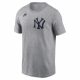 NIKE MLB COOPERSTOWN WORDMARK COTTON TEE NEW YORK YANKEES DARK GREY HEATHER