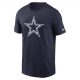 Nike SS Essential Cotton T-Shirt - NFL Dallas Cowboys College Navy M