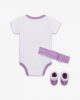 JORDAN BODYSUIT-HAT-BOOTY SET BARELY GRAPE