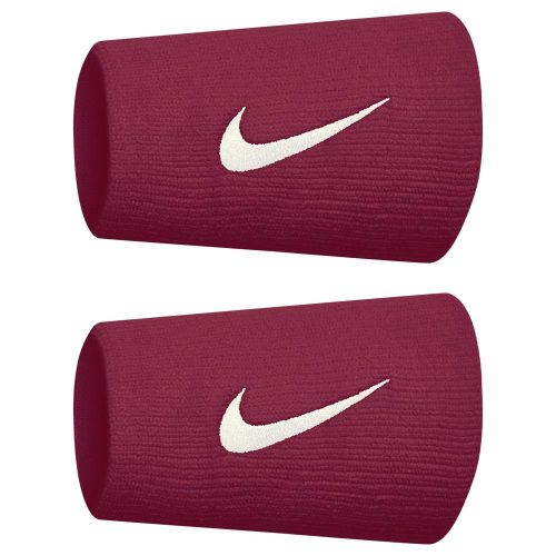 NIKE TENNIS PREMIER DOUBLEWIDE WRISTBANDS 2 PK MYSTIC HIBISCUS/WHITE