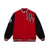 MITCHELL & NESS CHICAGO BULLS NBA TEAM LEGACY VARSITY JACKET RED/BLACK S