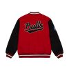 MITCHELL & NESS CHICAGO BULLS NBA TEAM LEGACY VARSITY JACKET RED/BLACK S