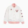 MITCHELL & NESS CHICAGO BULLS NBA NEOPOLITAN SATIN JACKET WHITE