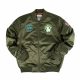 MITCHELL & NESS BOSTON CELTICS NBA SATIN BOMBER JACKET OLIVE 3XL