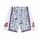 MITCHELL & NESS NBA LOS ANGELES LAKERS DOODLE SWINGMAN SHORTS PATTERN / WHITE