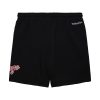 MITCHELL & NESS NBA POSTGAME FLEECE SHORTS VINTAGE LOGO CHICAGO BULLS BLACK XL