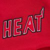 MITCHELL & NESS NBA POSTGAME FLEECE SHORTS VINTAGE LOGO MIAMI HEAT RED M