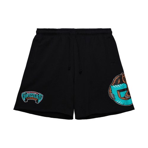 MITCHELL & NESS NBA POSTGAME FLEECE SHORTS VINTAGE LOGO VANCOUVER GRIZZLIES BLACK L