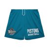 Mitchell & Ness NBA Gameday Mesh 7In Shorts Vintage Logo Detroit Pistons Teal