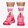 Rapcity X Pink October Socks White