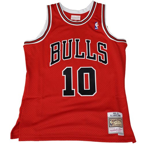 MITCHELL & NESS CHICAGO BULLS NBA SWINGMAN JERSEY 90 BJ ARMSTRONG SCARLET L