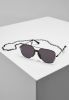 URBAN CLASSICS SUNGLASSES KARPHATOS WITH CHAIN GUNMETAL/BLACK