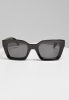 URBAN CLASSICS SUNGLASSES POROS WITH CHAIN BLACK/BLACK