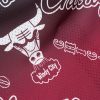 MITCHELL & NESS NBA DESTINATION LEISURE BUTTON UP SHIRT Chicago Bulls Red 3XL