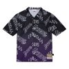 MITCHELL & NESS NBA DESTINATION LEISURE BUTTON UP SHIRT Los Angeles Lakers Purple L